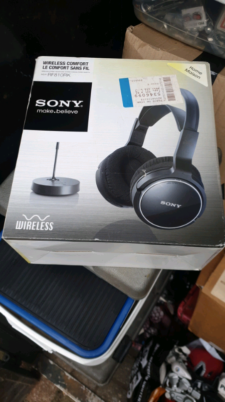 SONY MDR-RF811RK OVER-EAR Wireless Headphones - Black £34.95 - PicClick UK